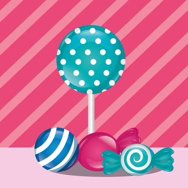 Édes candy koncepció — Stock Vector