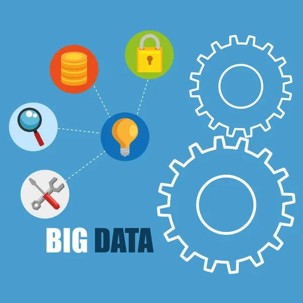 Symbole für Big Data — Stockvektor