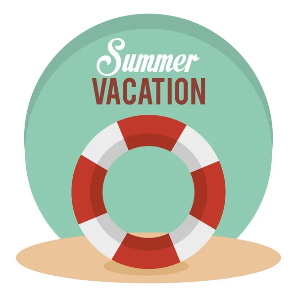 Vacances d'été avec flotteur — Image vectorielle