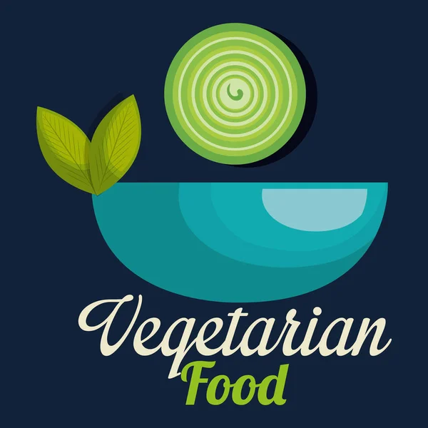 Cebola fresca em tigela comida vegetariana —  Vetores de Stock