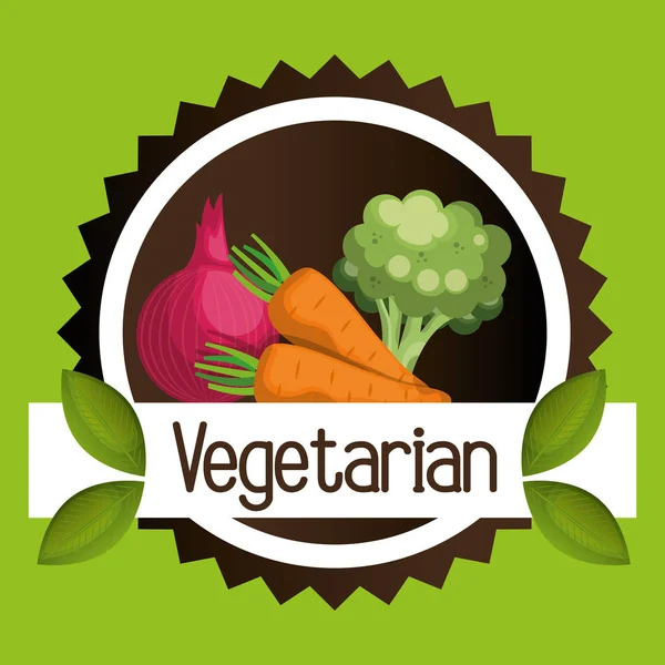 Gruppe von Gemüse vegetarische Kost — Stockvektor