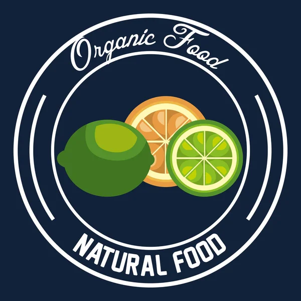 Limão fresco e laranja comida vegetariana — Vetor de Stock