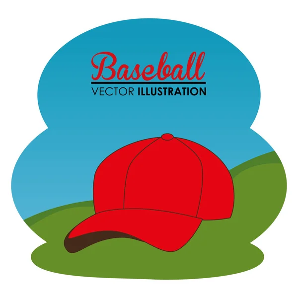 Baseball sport cap icona — Vettoriale Stock