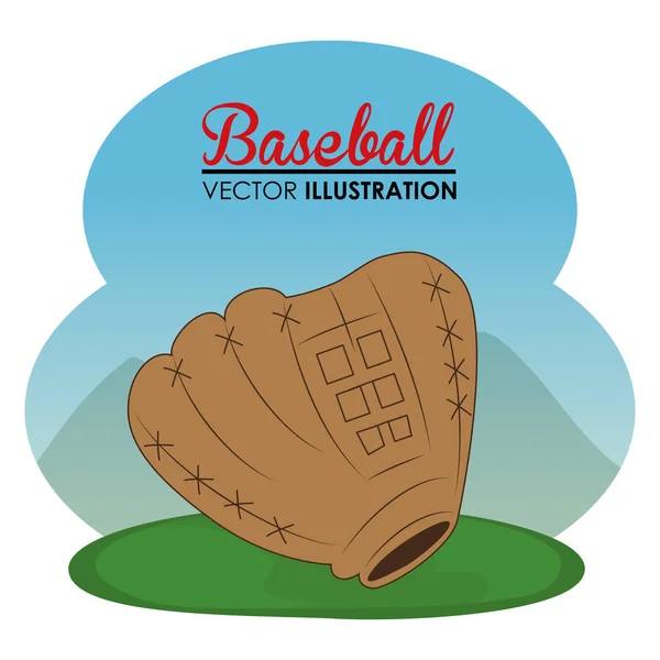 Equipo del guante del deporte del béisbol — Archivo Imágenes Vectoriales