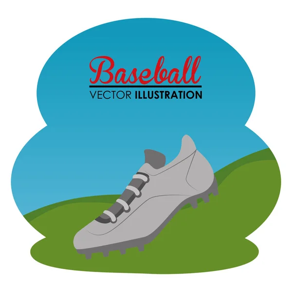 Honkbal sport apparatuur schoen — Stockvector