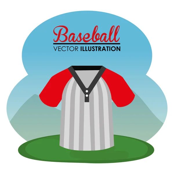 Beyzbol spor gömlek simgesini — Stok Vektör