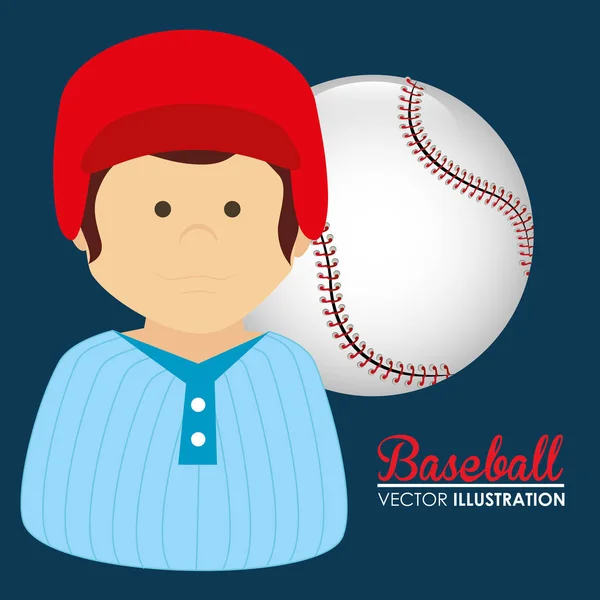 Персонаж бейсболиста — стоковый вектор