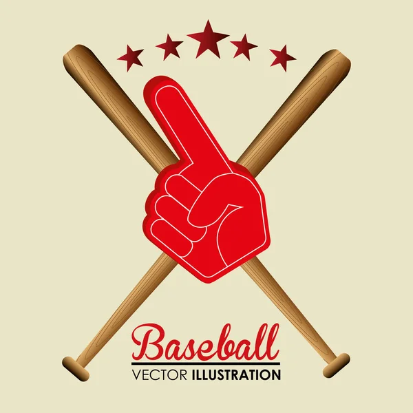 Бейсбольная перчатка номер один — стоковый вектор