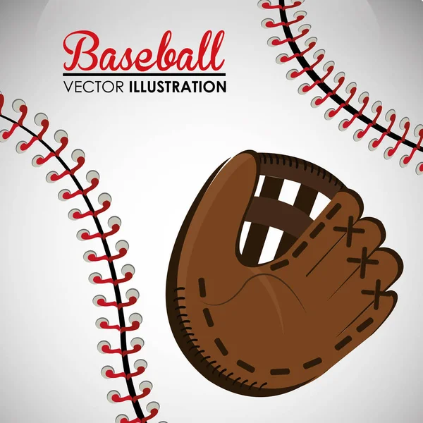 Honkbal handschoen sportuitrusting — Stockvector