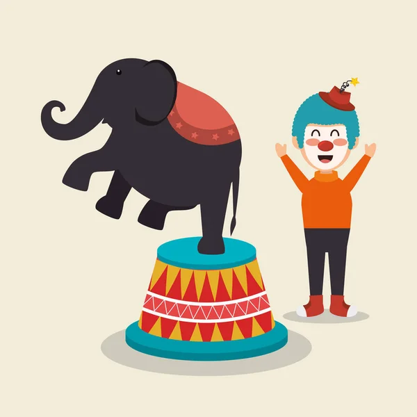 Slon cirkusu zobrazit ikony — Stockový vektor