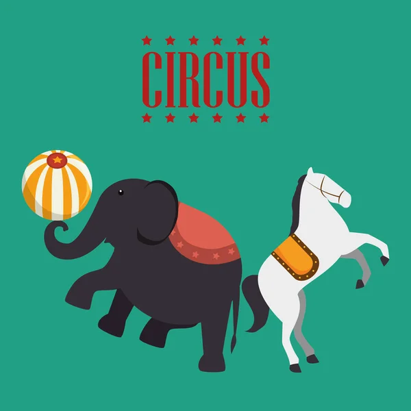 Слон цирк показувати іконки — стоковий вектор