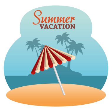 yaz tatil plaj şemsiyesi ile