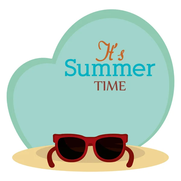 Horário de verão com óculos de sol —  Vetores de Stock