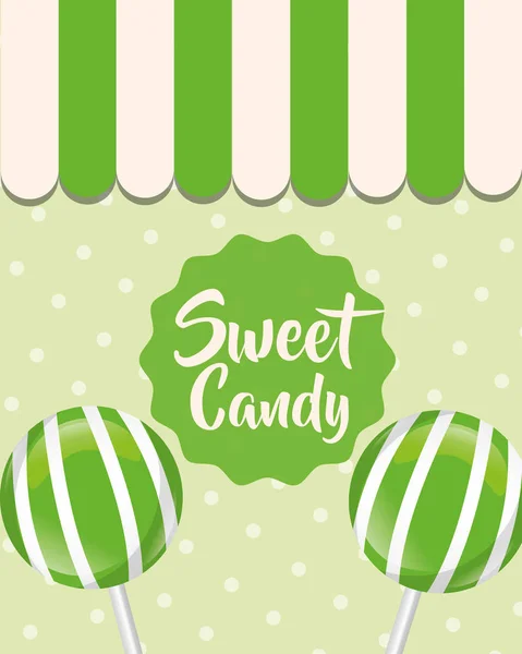 Édes candy koncepció — Stock Vector