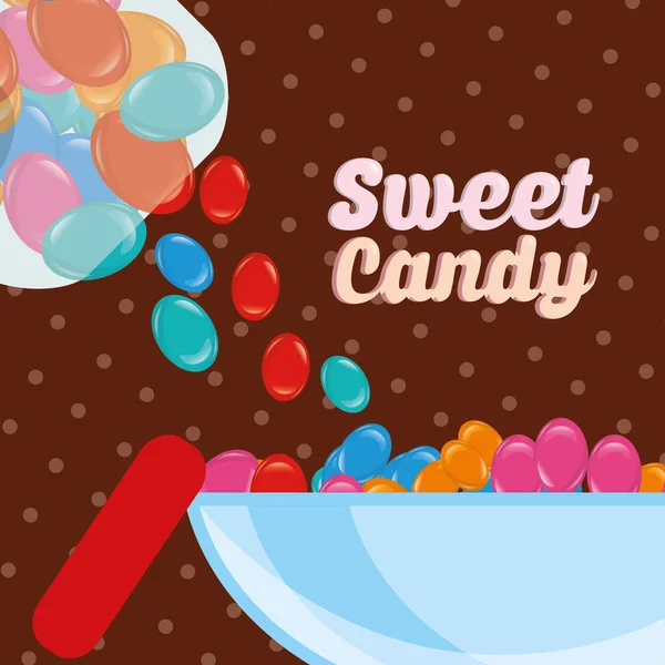 Édes candy koncepció — Stock Vector