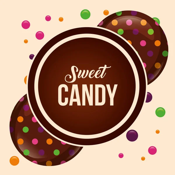 Sladké cukroví karta — Stockový vektor