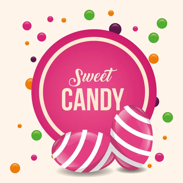Sweet candy card — Stock Vector