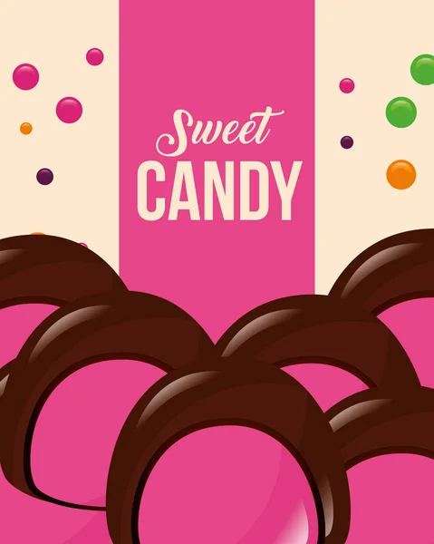 Słodkie cukierki karty — Wektor stockowy