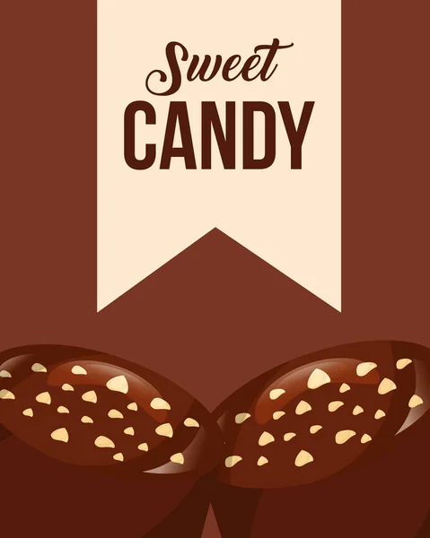 Doce cartão de doces —  Vetores de Stock