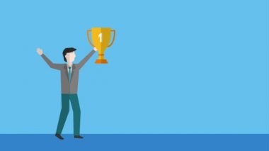 el iş oklarla yukarı sallayarak işadamı