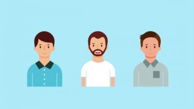 portre üç men karakterleri