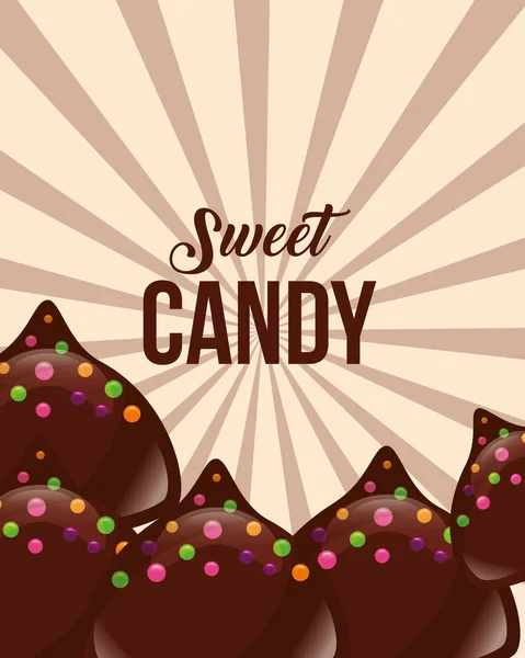 Tatlı şeker kartı — Stok Vektör