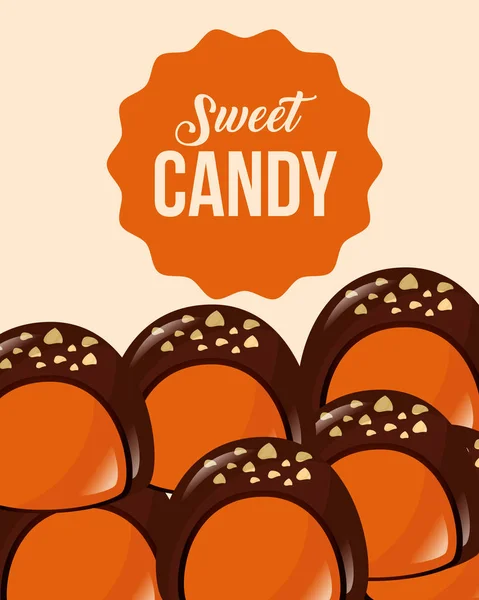 Sweet candy card — Stock Vector
