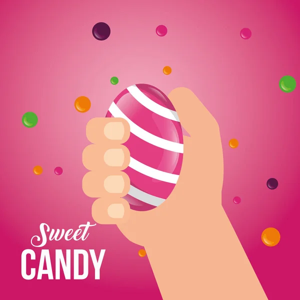 Édes candy kártya — Stock Vector