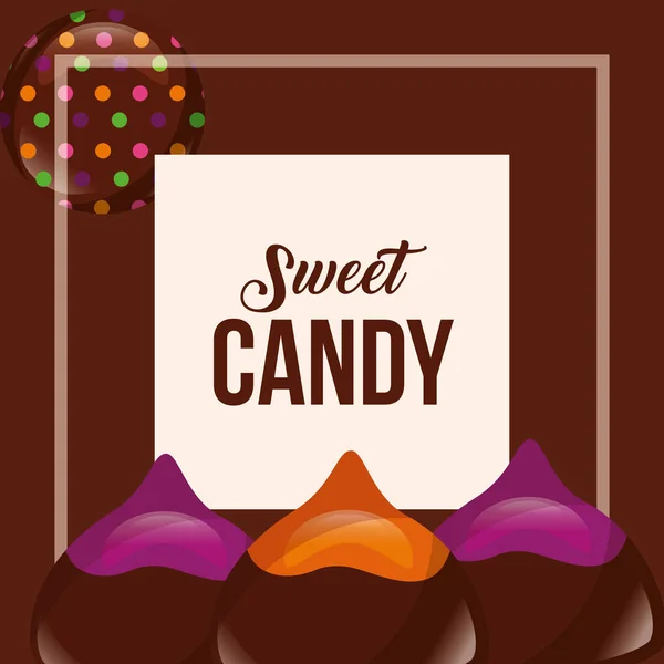 Édes candy koncepció — Stock Vector