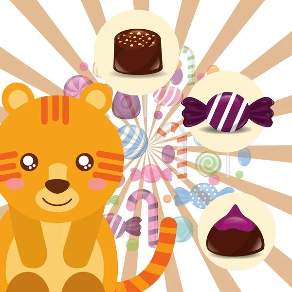 甘いお菓子カード — ストックベクタ