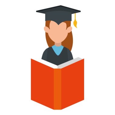 kadın öğrenci kitap ile mezun oldu