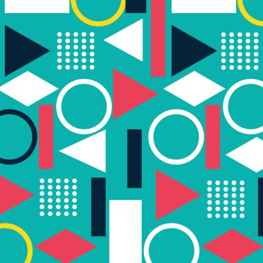 geometrik şekiller ve renkler desen arka plan