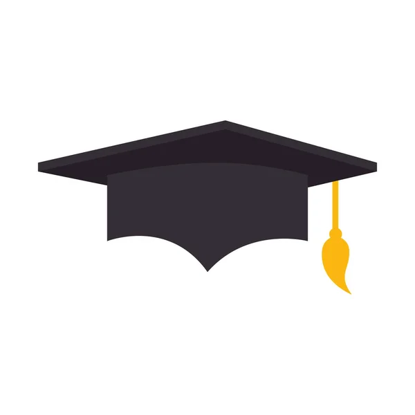 Ícone isolado chapéu de graduação — Vetor de Stock