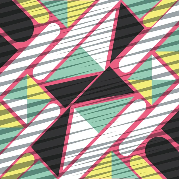 Geometriska figurer och färger mönster bakgrund — Stock vektor