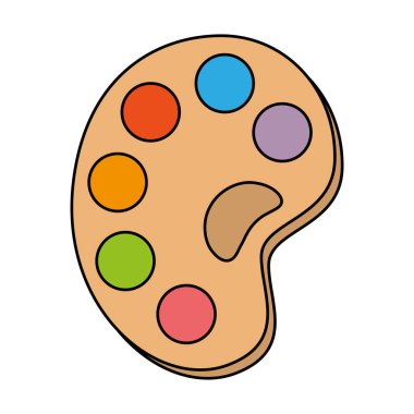 boya pallette izole simgesi