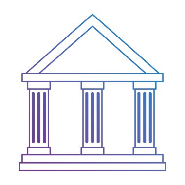 Banka binası simgesi izole edildi