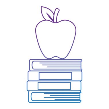 yığın ders kitapları ve elma