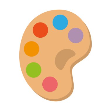 boya pallette izole simgesi