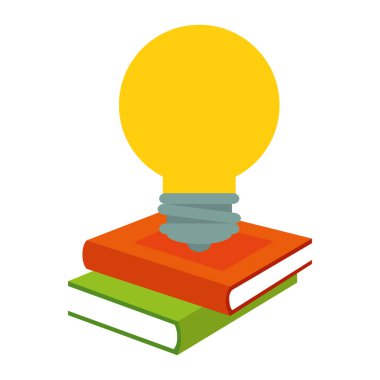 yığın ders kitapları ile ampul