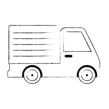 servis kamyonu izole edilmiş simge