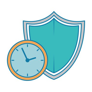 zaman saati ile kalkan vektör çizim tasarım