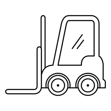 Forklift aracı izole simgesi