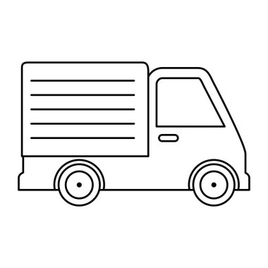 servis kamyonu izole edilmiş simge