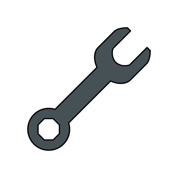 Ikona na białym tle narzędzie klucza — Wektor stockowy