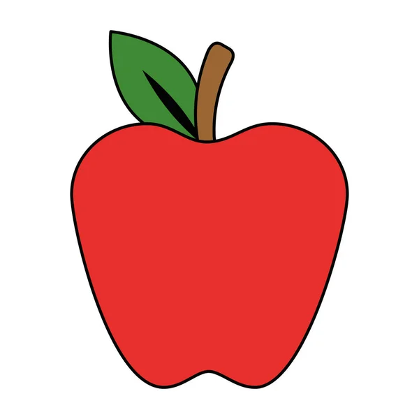 Яблуко свіжі фрукти значок — стоковий вектор