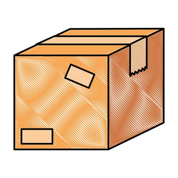 Συσκευασία εικονίδιο χαρτοκιβώτιο πλαίσιο — Διανυσματικό Αρχείο