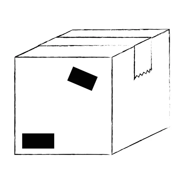 Förpackning box kartong ikonen — Stock vektor