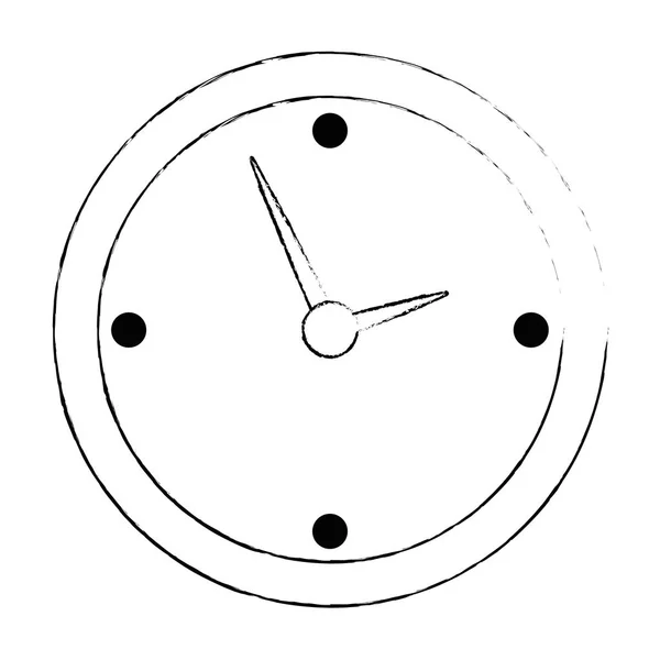 Time clock isolated icon — Stock Vector