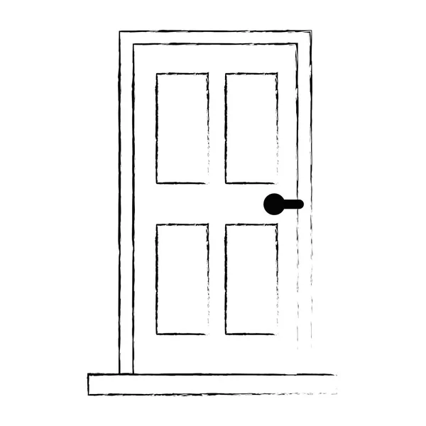 Room door isolated icon — стоковый вектор