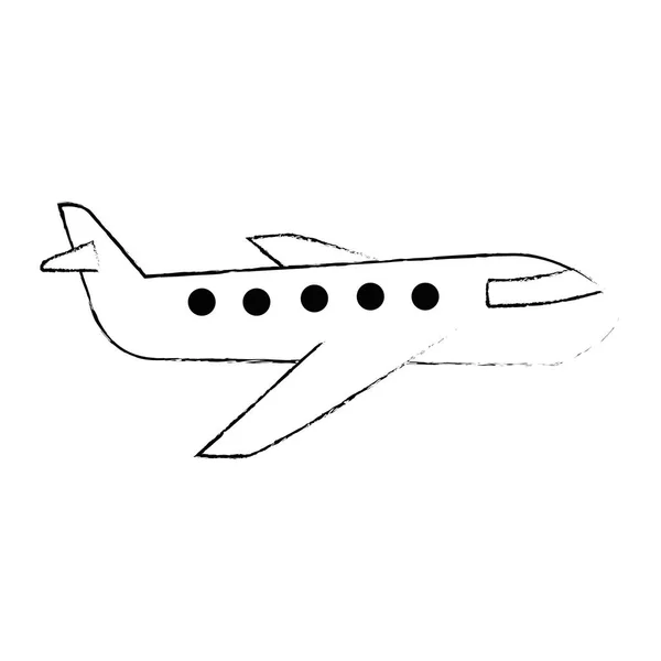 Pesawat terbang ikon terisolasi - Stok Vektor